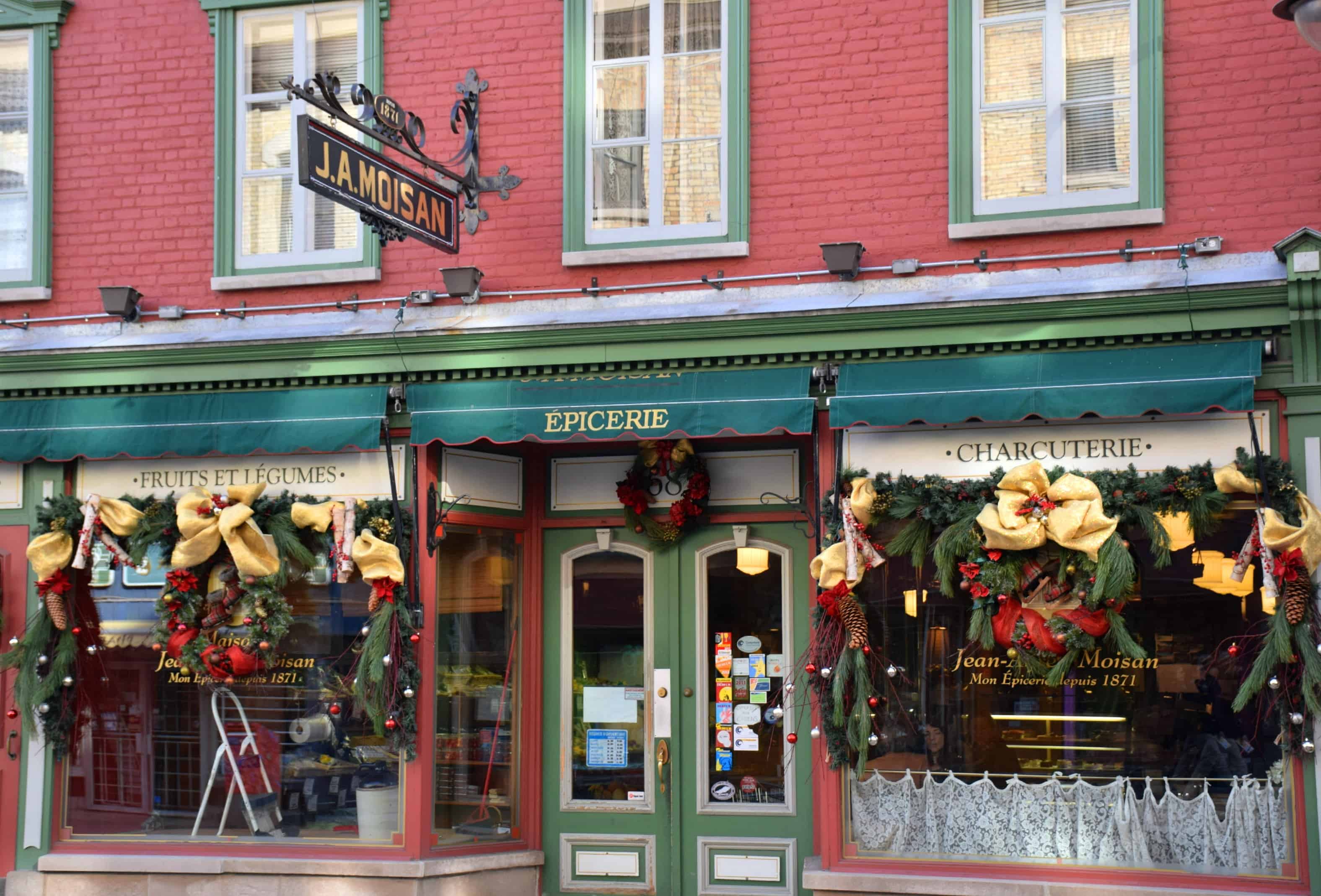A visit to J.A. Moisin, the oldest grocery store in North America is one of the fun things to do in Quebec City