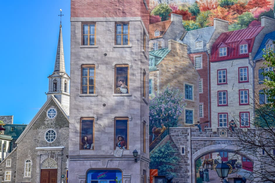 Quebec City Mural, one of the things to see in Quebec City